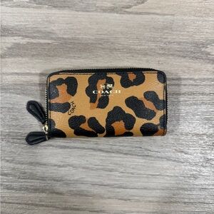 Coach Animal Print Double Wallet